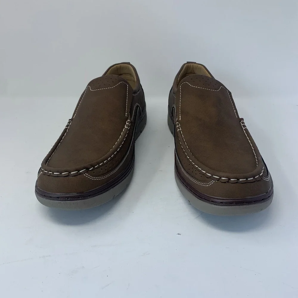 Aston Marc Comfort II Loafers Men's 12 M Tan‎ Moc Toe Casual Slip-on Shoes S0696